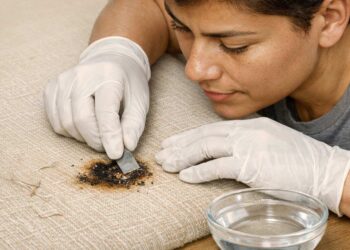 Leichter Brandfleck aus Textilien entfernen