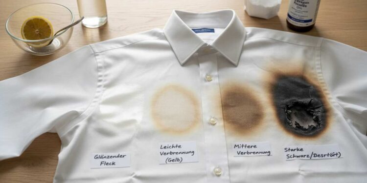 Bügeleisenfleck entfernen