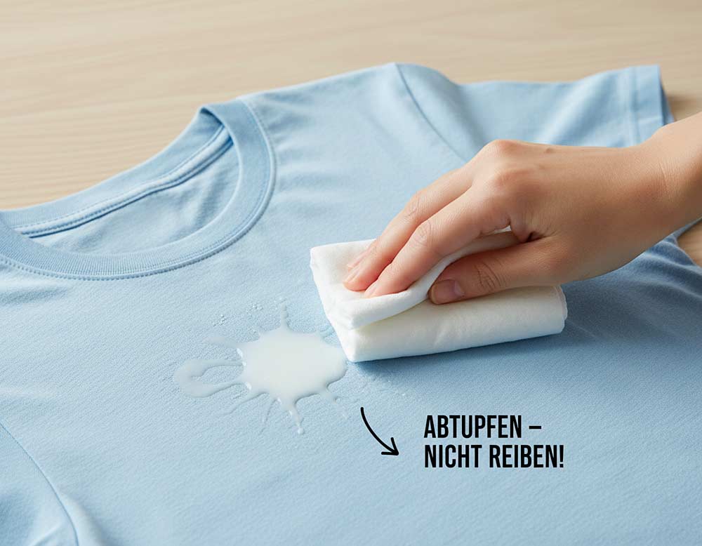 Milchflecken entfernen