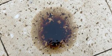 Ölflecken auf Naturstein entfernen