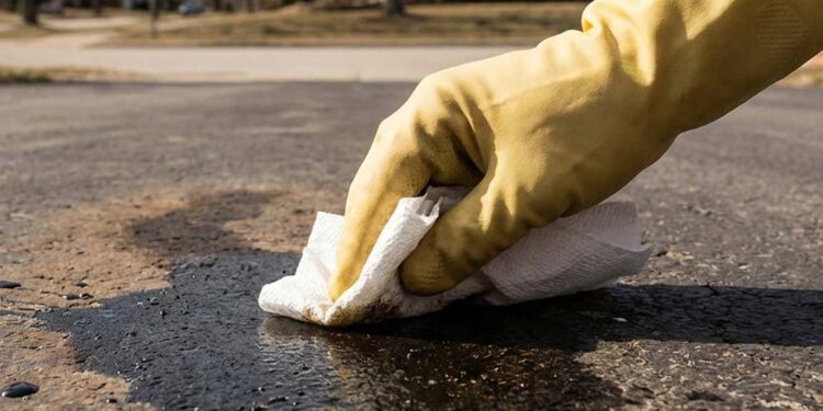 Ölflecken entfernen