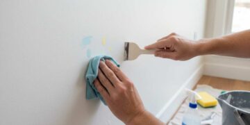 Farbflecken von der Wand entfernen