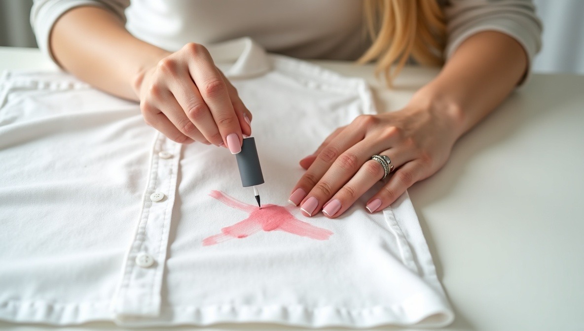 Nagellackfleck auf Stoff behandeln – Schritt-für-Schritt mit Wattestäbchen